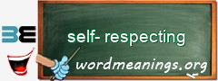 WordMeaning blackboard for self-respecting